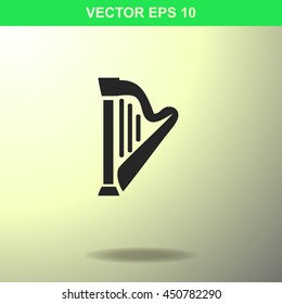 Harp icon. Illustration for business.