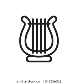 harp icon illustration isolated vector sign symbol