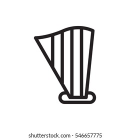 harp icon illustration isolated vector sign symbol