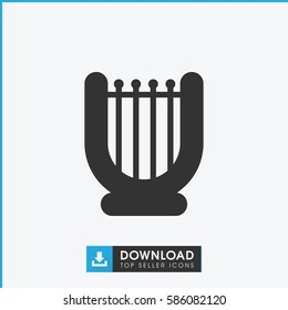 harp icon illustration isolated vector sign symbol