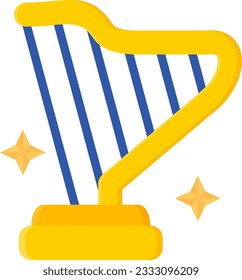 Harp Icon image. Suitable for mobile application.