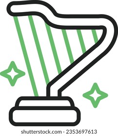 Harp Icon image. Suitable for mobile application.