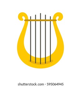 Harp icon isolated on white background vector illustration