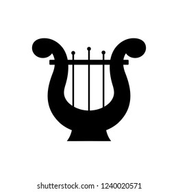 Harp icon, logo on white background