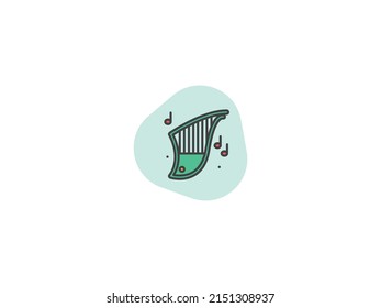 harp icon, modern and professional. creative symbol. regular use icon. ecommerce icon.eps