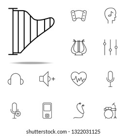 harp icon. Music icons universal set for web and mobile