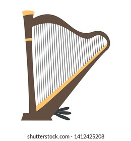 Harp icon on the white background. Vector illustration.
