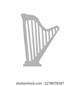 harp icon on a white background, vector illustration