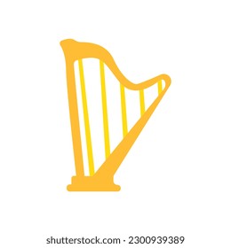 harp icon on a white background, vector illustration