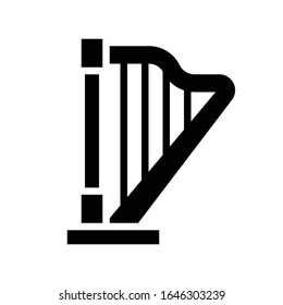 Harp icon, Saint patrick's day related vector illustration