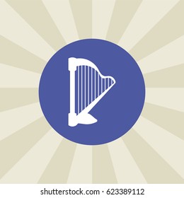 harp icon. sign design. background