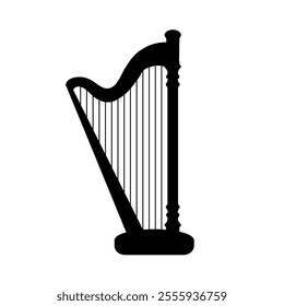 Harp icon, harp sign isolated – vector