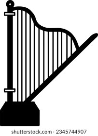 Harp Icon, True Black Icon