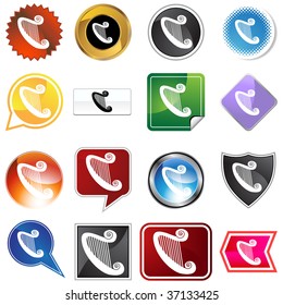 harp icon variety set