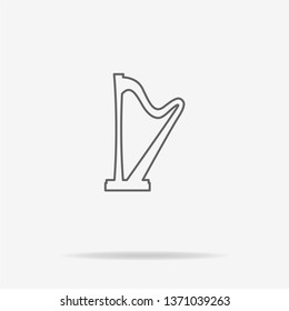 Harp icon. Vector concept illustration for design.
