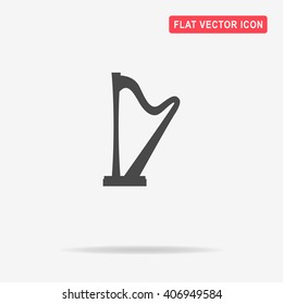 Harp icon. Vector concept illustration for design.