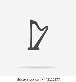 Harp icon. Vector concept illustration for design.