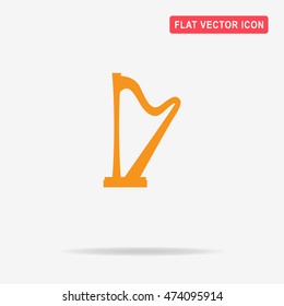 Harp icon. Vector concept illustration for design.