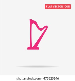 Harp icon. Vector concept illustration for design.