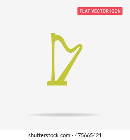 Harp icon. Vector concept illustration for design.