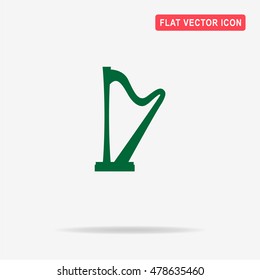 Harp icon. Vector concept illustration for design.