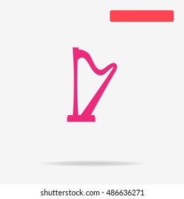 Harp icon. Vector concept illustration for design.