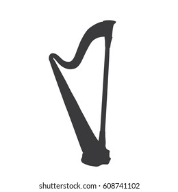 Harp icon, vector illustration design.