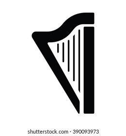 Harp icon Vector Illustration on the white background.