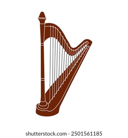 harp icon vector illustration symbol design