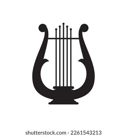 Harp Icon Vector Logo Illustration Design 