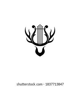 Harp Icon Vector Logo Template Illustration Design