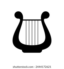 Harp icon vector. Music illustration sign. Orchestra symbol or logo.