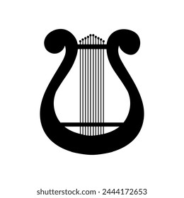 Harp icon vector. Music illustration sign. Orchestra symbol or logo.