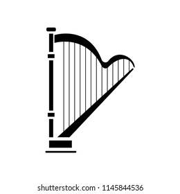 harp icon vector icon. Simple element illustration. harp symbol design. Can be used for web and mobile.