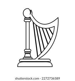 harp icon vector trendy style illustration on white background..eps