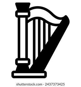 Harp icon for web, app, infographic, etc