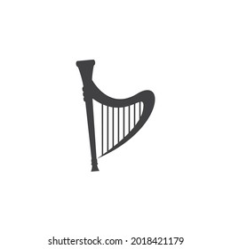 Diseño vectorial del logotipo de ilustración de Harp