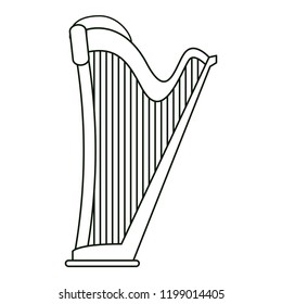 Harp instrument cartoon