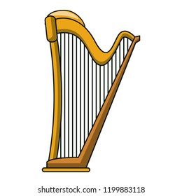 Harp instrument cartoon