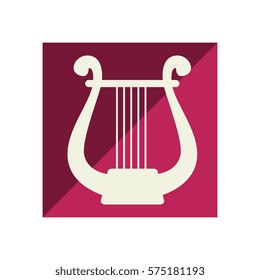 harp instrument isolated icon