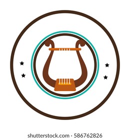 harp instrument isolated icon