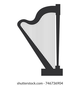 harp instrument isolated icon