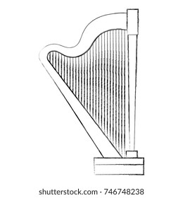 harp instrument isolated icon