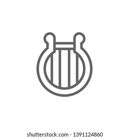 Harp, Italy icon. Element of Italy icon. Thin line icon for website design and development, app development. Premium icon