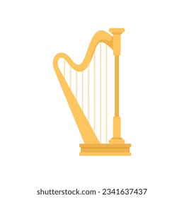 Harp lesson icon. Flat illustration of Harp lesson vector icon for web design isolated