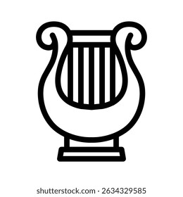 harp line icon illustration vector graphic. Simple element illustration vector graphic, suitable for app, websites, and presentations isolated on white background