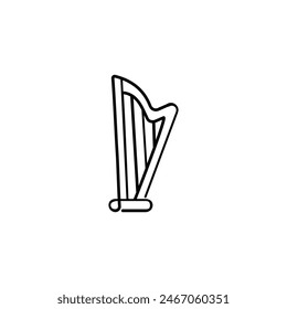 Harp Line Style Icon Design