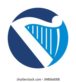 harp logo vector.