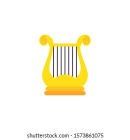 harp music flat style icon vector illustration design