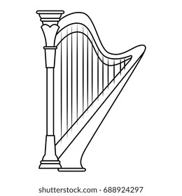 Harp music instrument